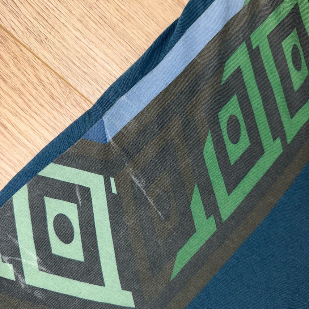 Versace Greca Geometric Pattern Print Blue/Green … - image 3